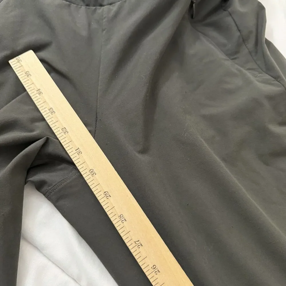 Athleta Soho‎ Jogger Pants Womens 6 Tall Black Olive High-Rise Gym Pull-on 6T